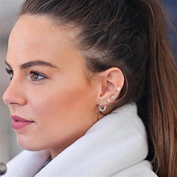 21Pairs Surgical Steel Flat Back Earrings Hypoallergenic 20G Screw Back Nap - Picture 2 of 7